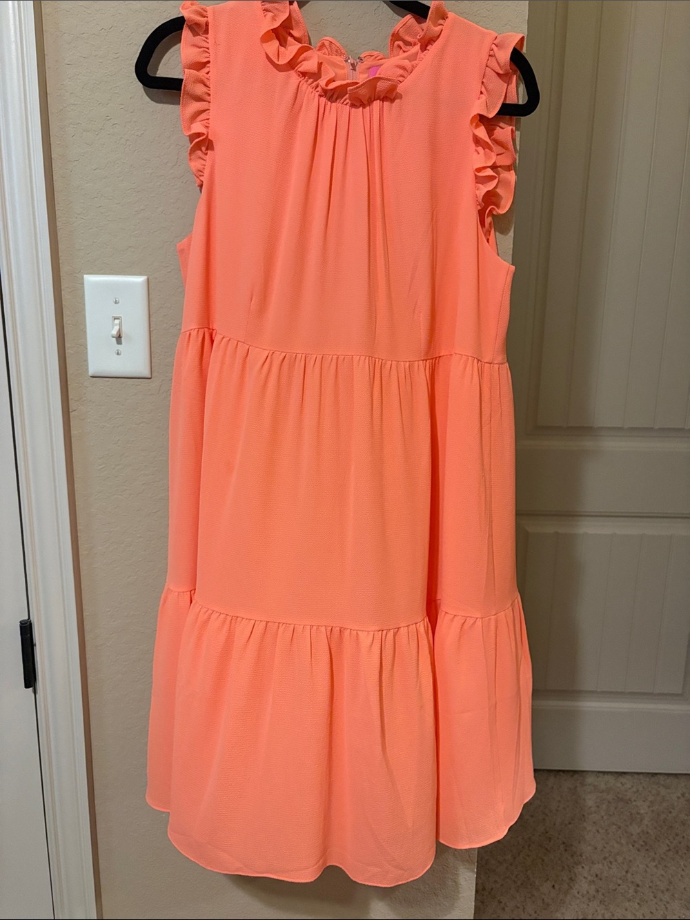Lilly Pulitzer Coral Ruffle Tiered Sundress